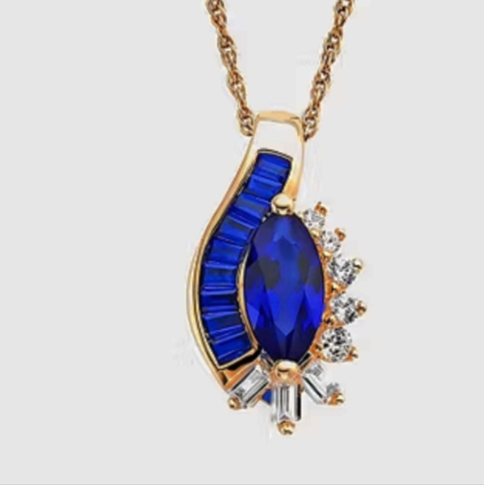 Sapphire Pendant Necklace